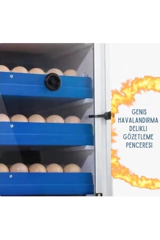 Kabin Tip 128 Tavuk Yumurta Kapasiteli Kuluçka Makinesi