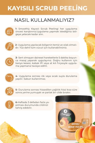 Smoothly Kayısı Aromalı Vücut Peeling 800 G