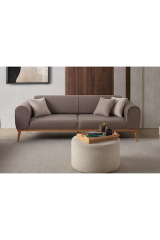 Rebull 3+1 Koltuk Takımı Kahverengi + Sütlü Kahve