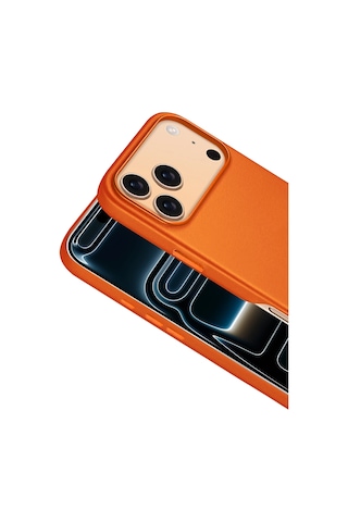 Apple Uyumlu iPhone 17 Pro Max Hbc-242 Dividing Magsafe Kapak - Turuncu
