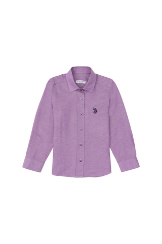 U.s. Polo Assn. Kız Çocuk Menekşe Gömlek Desenli 50297414-vr037 Menekşe Lila