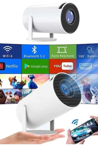Sinema - 448 - Projektörü Android Hdmı Usb Wifi Ses Çıkışlı Ayaklı - Flzdgnkr - Projeksiyon Tnabilir