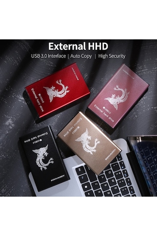 Addwıngs 2.5'' Taşınabilir 160gb Harici Sabit Disk Mobil Usb3.0 Hdd Yüksek Güvenlik/otomatik Kopyalama/masaüstü Dizüstü Bilgisayarla Uyumlu, Pembe