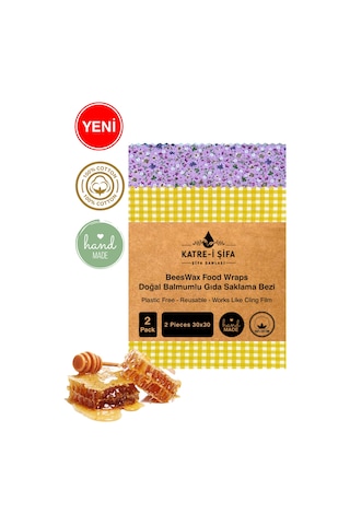 Balmumlu Doğal Gıda Saklama Bezi Başlangıç Set - Beeswax Food Wra Çok Renkli