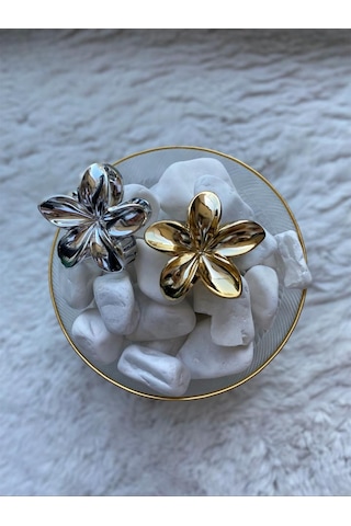 2'li Aynalı Lotus Toka Gümüş & Gold Çok Renkli