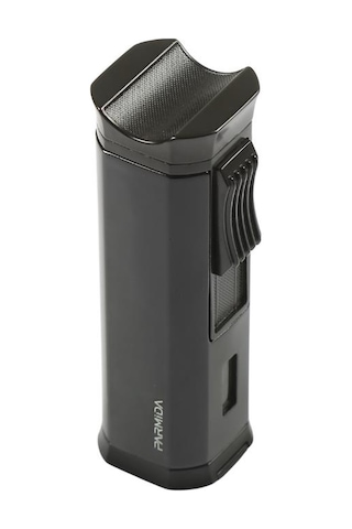 Parmida 3 Torch Pürmüz Siyah Metal Puro Çakmağı