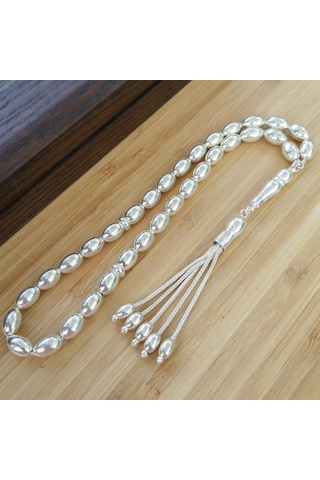 Arpa Kesim Gümüş Tesbih Model 6