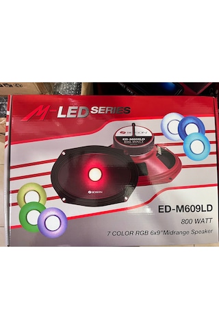 Edison 6x9 Oval Midrange 800 Wat Hoparlör 120 Rms Kumanda Işıklı