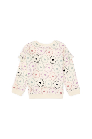 U.S. Polo Assn. Kız Çocuk Krem Bisiklet Yaka Sweatshirt 50317887-VR256