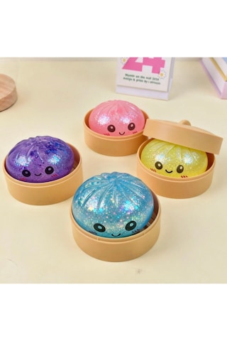 Çin Mantısı Simli Dev Boy Xl Squishy Dumpling Özel Kutulu Stres Giderici Oyuncak