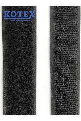 Kotex Cırt Bant 2 Cm Dikilebilir 25 Metre Siyah/Beyaz