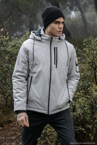 Buratti Regular Fit Çıkarılabilir Kapüşonlu Cepli Erkek Mont 497Albert Taş
