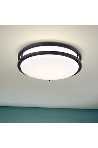 24 Watt, 4000k Soğuk Beyaz Işık Sıva Üstü Led Armatür, Modern Tavan Armatürü, Ledli Tavan Armatürü Siyah