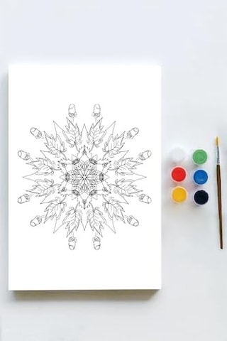 Pster21571 Mandala Tuval Kanvas Tablo Boyama Hobi Seti 7 50x70cm -