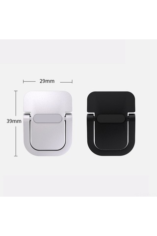 Maiyame Zinc Alloy Laptop Elevation Stand, Foldable Hidden Footrest, Adjustable Height Desktop Holder, Black, 2-pack