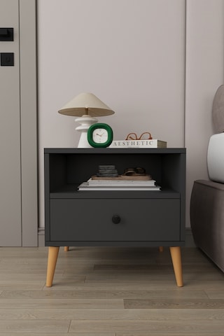 Modern Çekmeceli Komodin Şifonyer %100 Mdf Çok Amaçlı Organizer Kmd02 Antrasit