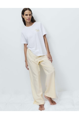 Marks & Spencer Pamuklu Pijama Takımı T37004630F Sarı