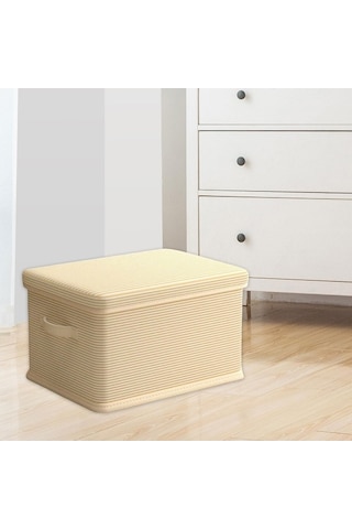 Trendooze Bej Renk Giysi Saklama Konteyneri Çantası Yorgan Yastıklar İçin Bej