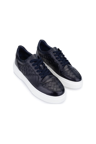 Tamer Tanca Erkek Hakiki Deri Lacivert Sneakers & Spor Ayakkabı 04 268 Erk Ayk Y25 Lacı Alk/orgu Lacivert