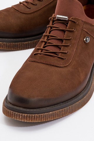 Pierre Cardin Erkek Gerçek Deri Bağcıksız Comfort Casual Ayakkabı Pc 61896 Nubu Kahverengi