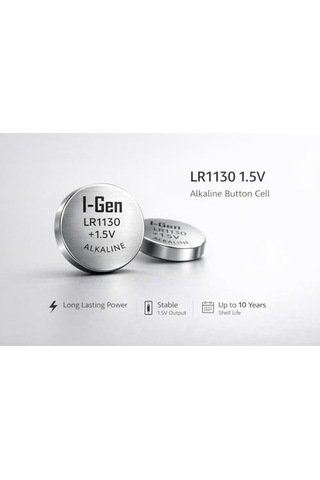 I-gen Batteries Lr1130 1.5v Alkalin Düğme Pil Ag10, L1131, 389 10'lu Paket