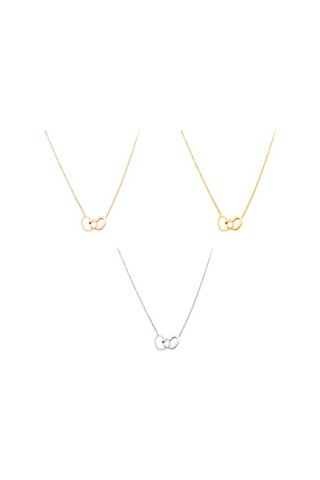 Çift Kalp Kolye Oyuk Kalp Kolye Zincir Kolye Sevgililer Günü Doğum Günü Yıldönümü Gümüş