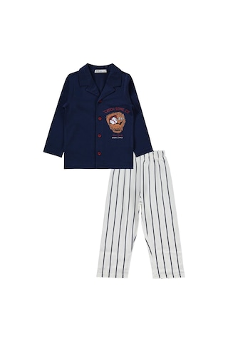 Civil Boys Önü Düğmeli 2-5 Yaş Pijama Takımı - Lacivert
