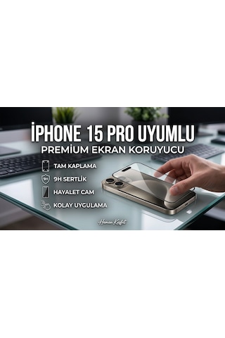 Apple Iphone 15 Pro Ekran Koruyucu Hayalet Cam
