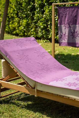 Menderes Home Cotton Collection Bukle Plaj Havlusu Çark Mor