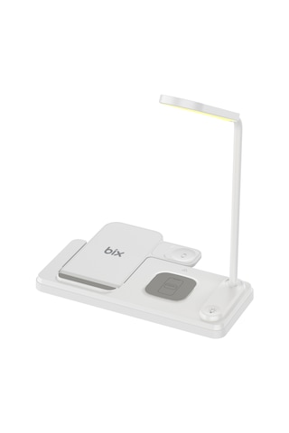Bix Bxmw8 15w Manyetik Kablosuz Led Lambalı Şarj Standı Beyaz