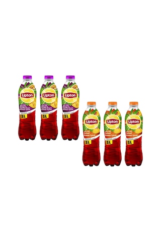 Lipton Ice Tea Şeftali Ve Mango 1 Lt X 6 Lı Karma Paket