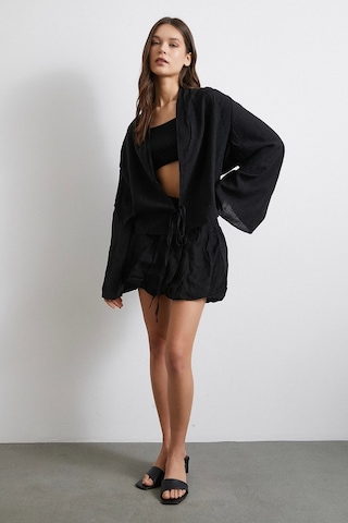 Astarlı Balon Etek Siyah Siyah