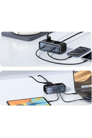 Mcdodo CH-4610 70WGan 6 in 1 Güç Ünitesi Siyah