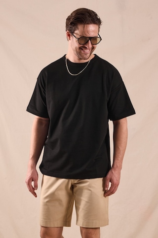 Tonny Black Rahat Kalıp Oversize Kesim T-shirt Erkek Siyah T-shirt Tbtshrt020