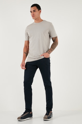 Buratti Pamuklu Regular Fit Bisiklet Yaka Erkek T Shirt 59020204 Kül