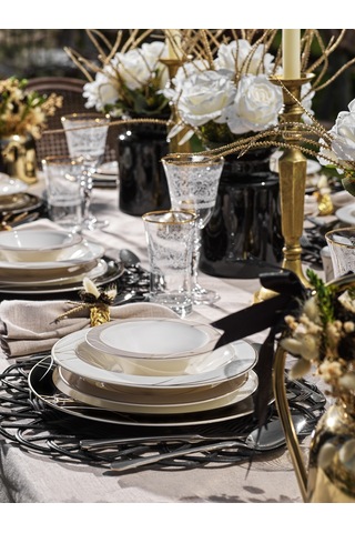 Schafer Tılsım Charm Yemek Takımı 60 Parça-siyah