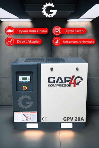 Gap Kompresör Vidalı Hava Kompresörü 20 HP Tek Makine GPV20a