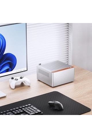 N10 Pc Kasası Gümüş - Mini-ıtx İçin Mini Kule, 2 Fanlı, 4 X 2,5 İnç Ssd'ye Kadar, Htpc, Nas Ve Ofis Sistemleri İ