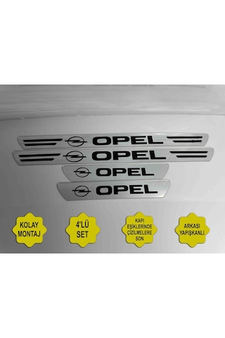 Opel Grubu Uyumlu Kapı Eşiği Koruyucu Ön - Arka 4'lü Set