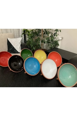 Athstore Seramik Ayaklı Sırlı Çömlek Kedi Maması Kabı