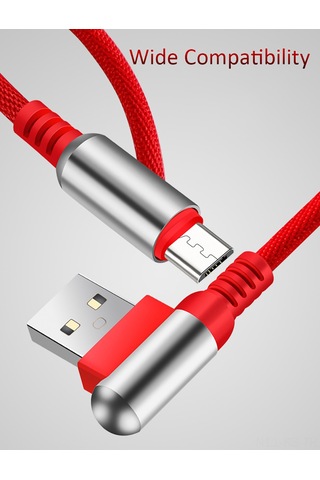 Reedark Kırmızı Micro Usb Şarj Ve Veri Kablosu - Hızlı Şarj, Dayanıklı Malzeme, Esnek Kullanım, 1 Metre Uzunluk