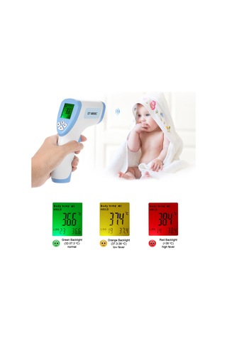 Vkemall Mavi Dt8809c Dokunsuz Entegre Isı Ölçer - Vücut Ve Ortam Sıcaklığı Tespiti, Alarm Fonksiyonu, Pil Dahil Değil