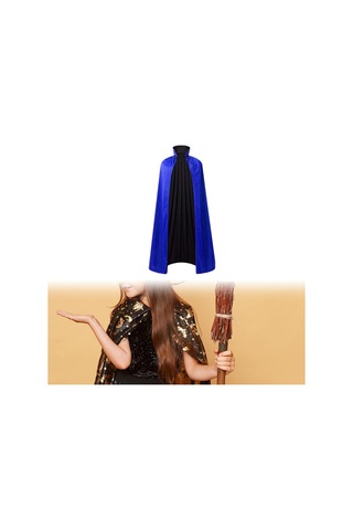 Suntek Cadılar Bayramı Pelerini Cadı Yumuşak Siyah-mavi-75cm