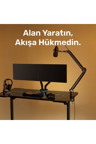 Npo Std131b Stüdyo Tasarım Kablo Yönetimli Amortisörlü Profesyonel Yayıncı Mikrofon Kolu