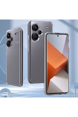 Xiaomi Uyumlu Redmi Note 13 Pro+ Plus Kılıf Yumuşak Şeffaf Silikon Kapak