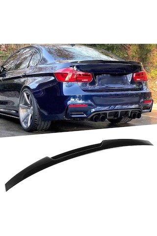 Bmw 3 Serisi F30 M4 Style Bagaj Üstü Spoiler Piano Black