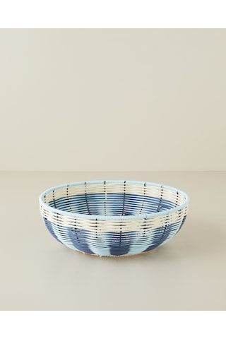 Coastlinear Plastik Sunumluk 30 Cm Mavi - Krem