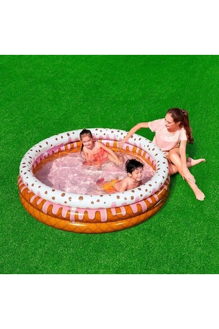 Bestway Çocuk Havuzu 3 Bölmeli Pasta Desenli 160X38 CM