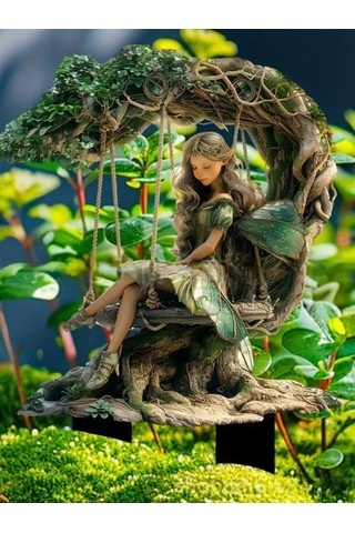 Geeroyoo 20cm Akrilik Bahçe Figürü - Hava Ve Suya Dayanıklı, Kolay Kurulum, Gazon Dekoru Bronz, Koyu Bordó, Koyu Mavi