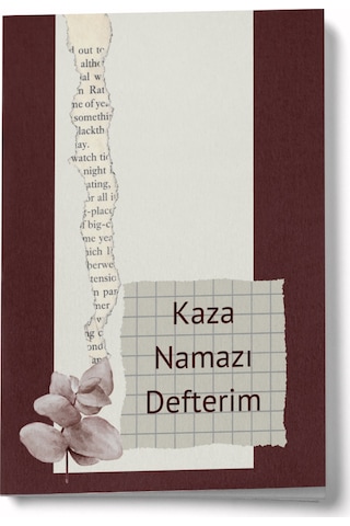 1 Yıllık Kaza Namazı Defterim - Bordo Çok Renkli